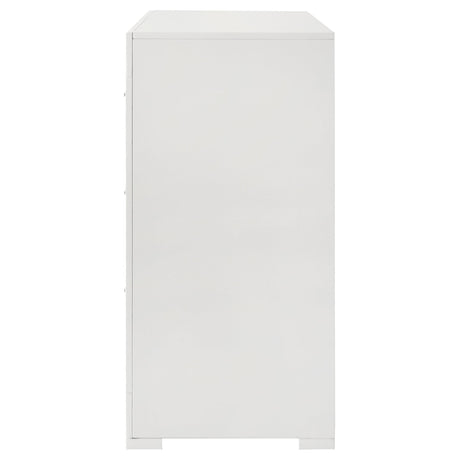  Coaster Furniture Ives 224943 6-Drawer Dresser Cabinet - White High Gloss IMAGE 4