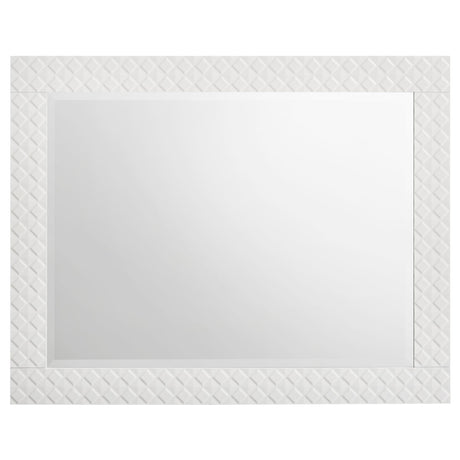  Coaster Furniture Ives 224944 Dresser Mirror - White High Gloss IMAGE 2