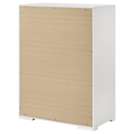  Coaster Furniture Ives 224945 5-Drawer Bedroom Chest of Drawers - White High Gloss IMAGE 7