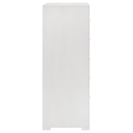  Coaster Furniture Ives 224945 5-Drawer Bedroom Chest of Drawers - White High Gloss IMAGE 8