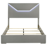  Coaster Furniture Ives 224971Q Queen Panel Bed LED Headboard - Grey High Gloss IMAGE 3