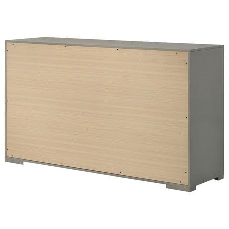  Coaster Furniture Ives 224973 6-Drawer Dresser Cabinet - Grey High Gloss IMAGE 7