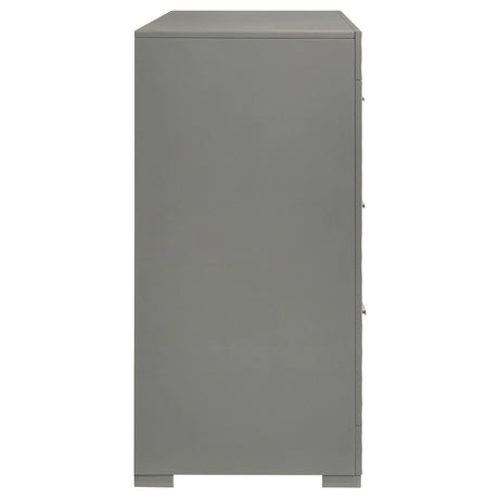  Coaster Furniture Ives 224973 6-Drawer Dresser Cabinet - Grey High Gloss IMAGE 8