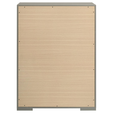  Coaster Furniture Ives 224975 5-Drawer Bedroom Chest of Drawers - Grey High Gloss IMAGE 6