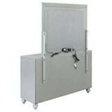  Coaster Furniture Gunnison 223213M 6-Drawer Dresser with Mirror - Silver Metallic IMAGE 5