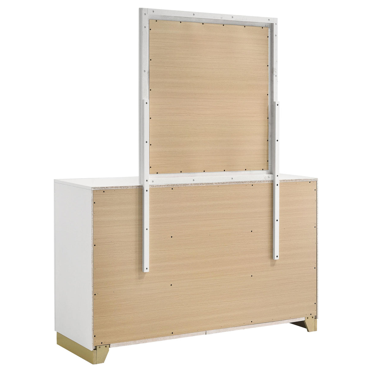  Coaster Furniture Caraway 224773M 6-Drawer Dresser with Mirror - White IMAGE 5