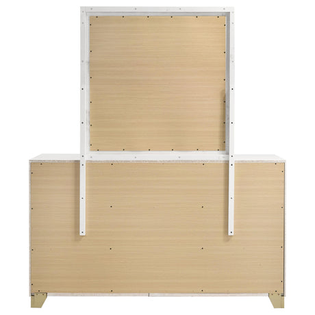  Coaster Furniture Caraway 224773M 6-Drawer Dresser with Mirror - White IMAGE 6