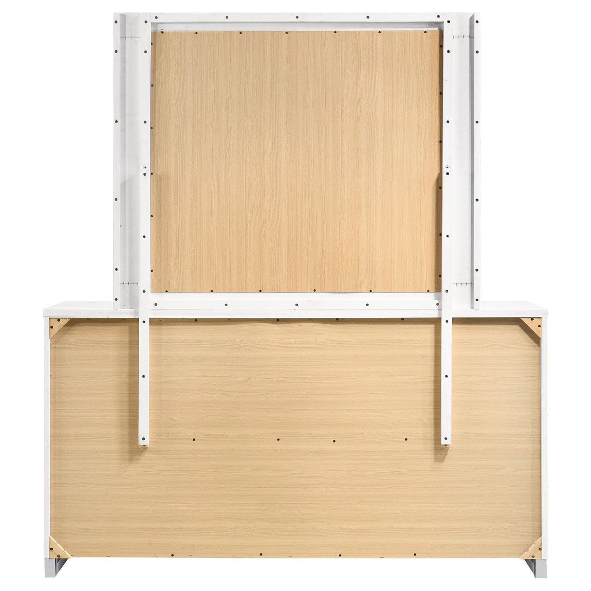 Coaster Furniture Felicity 203503M 6-Drawer Wood Dresser with Mirror - White High Gloss IMAGE 6