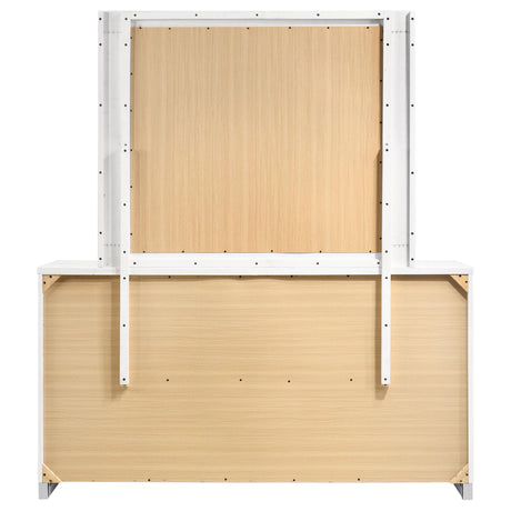  Coaster Furniture Felicity 203503M 6-Drawer Wood Dresser with Mirror - White High Gloss IMAGE 6