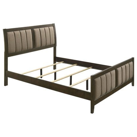  Coaster Furniture Wilkes 224421Q 51-inch Upholstered Queen Bed - Dark Cocoa IMAGE 1