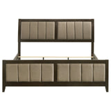  Coaster Furniture Wilkes 224421KE 51-inch Upholstered Eastern King Bed - Dark Cocoa IMAGE 3