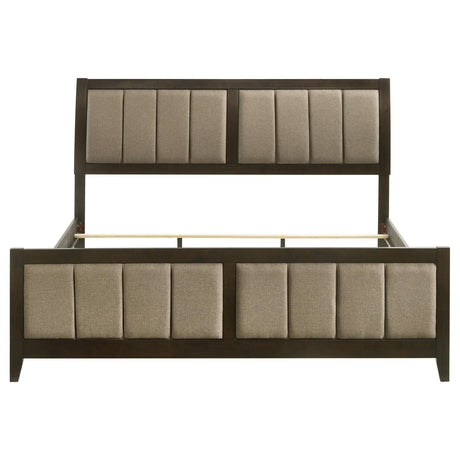  Coaster Furniture Wilkes 224421KE 51-inch Upholstered Eastern King Bed - Dark Cocoa IMAGE 3