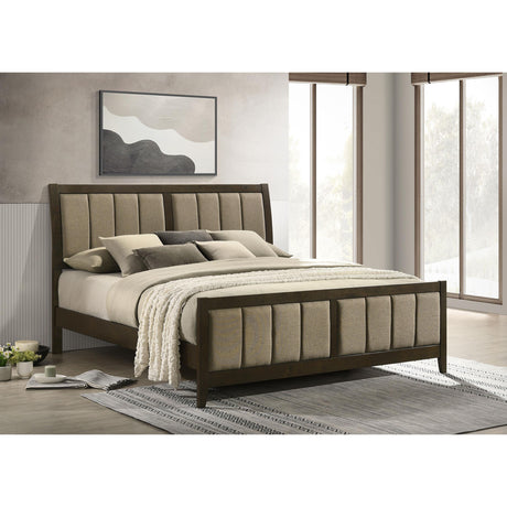  Coaster Furniture Wilkes 224421KE 51-inch Upholstered Eastern King Bed - Dark Cocoa IMAGE 6