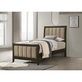  Coaster Furniture Wilkes 224421T 51-inch Upholstered Twin Bed - Dark Cocoa IMAGE 4