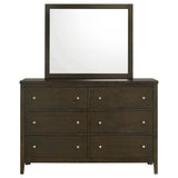 Coaster Furniture Wilkes 224423M 6-Drawer Dresser and Mirror - Dark Cocoa IMAGE 2