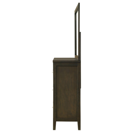  Coaster Furniture Wilkes 224423M 6-Drawer Dresser and Mirror - Dark Cocoa IMAGE 4
