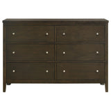  Coaster Furniture Wilkes 224423 6-Drawer Dresser Cabinet - Dark Cocoa IMAGE 2