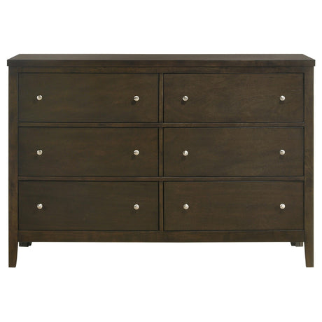  Coaster Furniture Wilkes 224423 6-Drawer Dresser Cabinet - Dark Cocoa IMAGE 2
