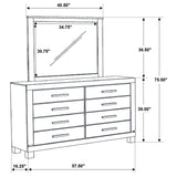  Coaster Furniture Woodmont 222633M 8-Drawer Dresser with Mirror - Rustic Golden Brown IMAGE 10