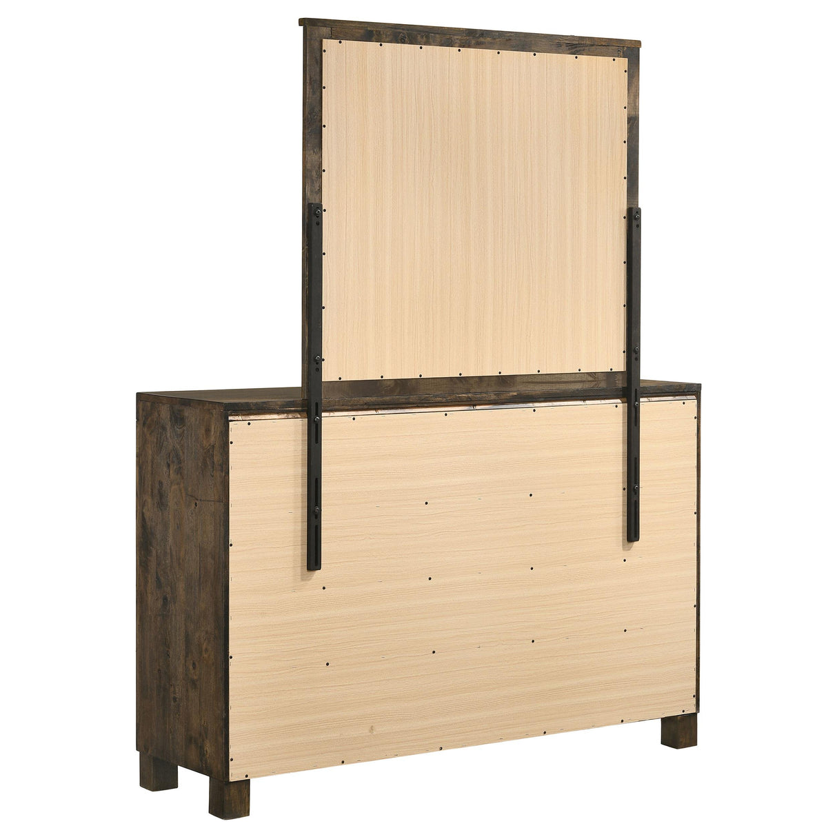  Coaster Furniture Woodmont 222633M 8-Drawer Dresser with Mirror - Rustic Golden Brown IMAGE 5