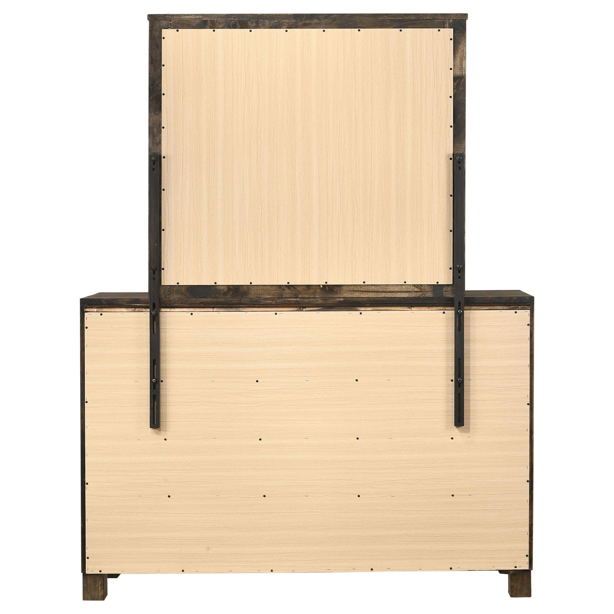  Coaster Furniture Woodmont 222633M 8-Drawer Dresser with Mirror - Rustic Golden Brown IMAGE 6