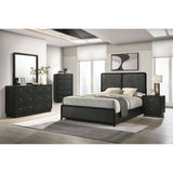  Coaster Furniture Cavelle 223661KE 51-inch Upholstered Eastern King Bed - Black IMAGE 5
