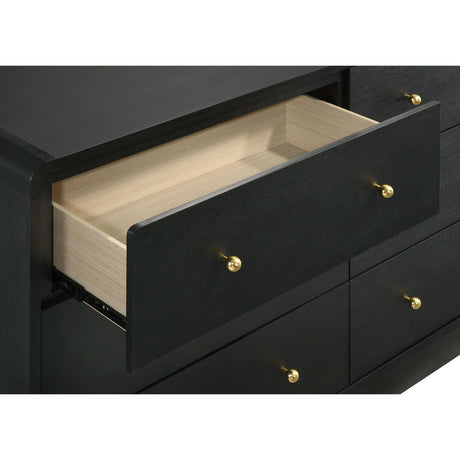  Coaster Furniture Cavelle 223663M 6-Drawer Dresser and Mirror - Black IMAGE 11