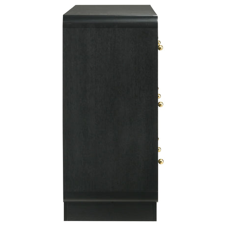  Coaster Furniture Cavelle 223663 6-Drawer Dresser Cabinet - Black IMAGE 8