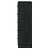  Coaster Furniture Cavelle 223665 5-Drawer Chest of Drawers - Black IMAGE 4