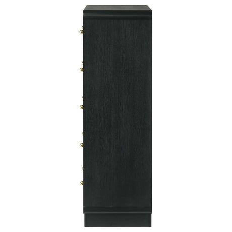  Coaster Furniture Cavelle 223665 5-Drawer Chest of Drawers - Black IMAGE 4
