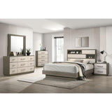  Coaster Furniture Fenwick 224981KE Eastern King Bed Bookcase Headboard - Grey Oak IMAGE 7