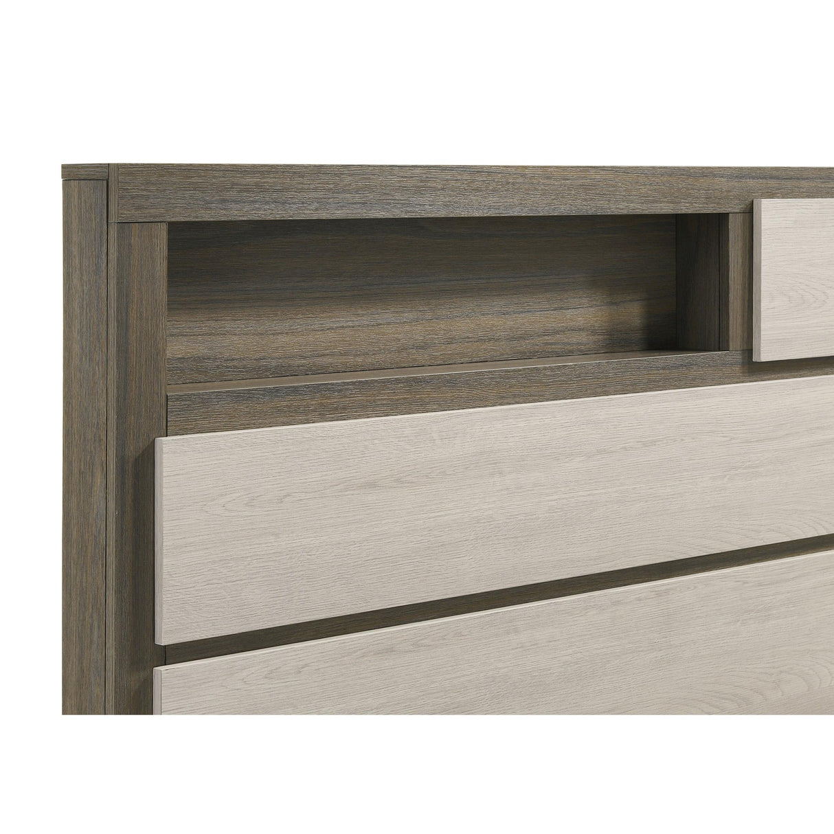  Coaster Furniture Fenwick 224981KE Eastern King Bed Bookcase Headboard - Grey Oak IMAGE 8