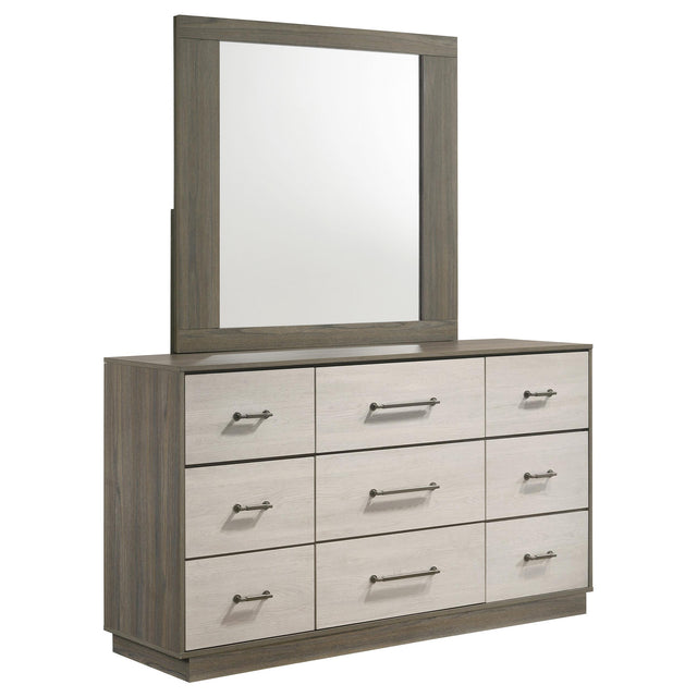  Coaster Furniture Fenwick 224983M 9-Drawer Dresser with Mirror - Grey Oak IMAGE 1