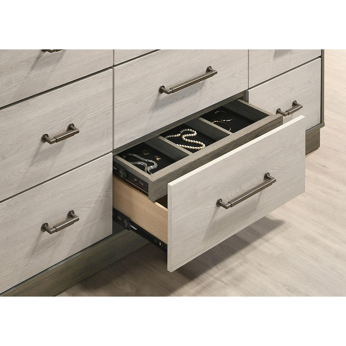  Coaster Furniture Fenwick 224983M 9-Drawer Dresser with Mirror - Grey Oak IMAGE 12