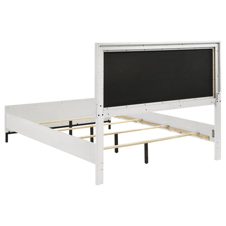  Coaster Furniture Sonora 224861Q Queen Upholstered Panel Bed - White IMAGE 3