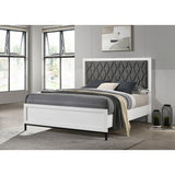  Coaster Furniture Sonora 224861Q Queen Upholstered Panel Bed - White IMAGE 4