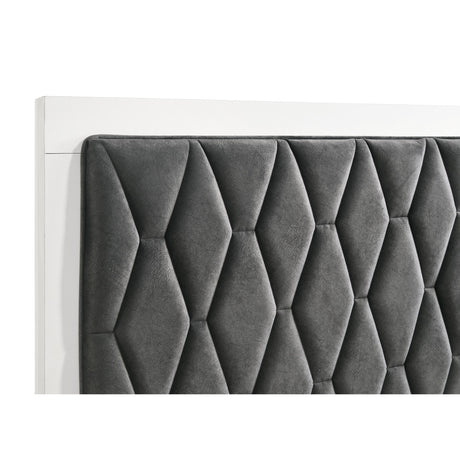  Coaster Furniture Sonora 224861KE Eastern King Upholstered Panel Bed - White IMAGE 6