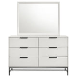  Coaster Furniture Sonora 224863M 6-Drawer Dresser with Mirror - White IMAGE 2