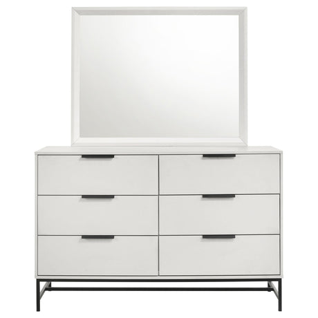  Coaster Furniture Sonora 224863M 6-Drawer Dresser with Mirror - White IMAGE 2