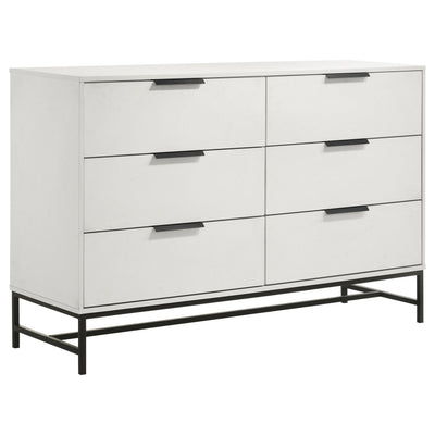  Coaster Furniture Sonora 224863 6-Drawer Bedroom Dresser - White IMAGE 1