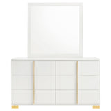  Coaster Furniture Marceline 222933M 6-Drawer Dresser with Mirror - White IMAGE 2