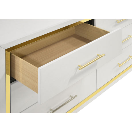  Coaster Furniture Lucia 224733M 6-Drawer Dresser with Mirror - White IMAGE 11