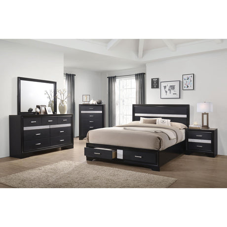  Coaster Furniture Miranda 206363M 7-Drawer Dresser with Mirror - Black IMAGE 10