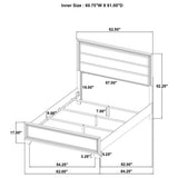  Coaster Furniture Wright 223341Q 52-inch Upholstered Queen Bed - Brown Oak IMAGE 6
