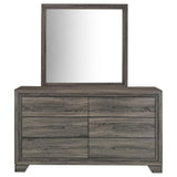  Coaster Furniture Wright 223343M 6-Drawer Dresser and Mirror - Brown Oak IMAGE 2