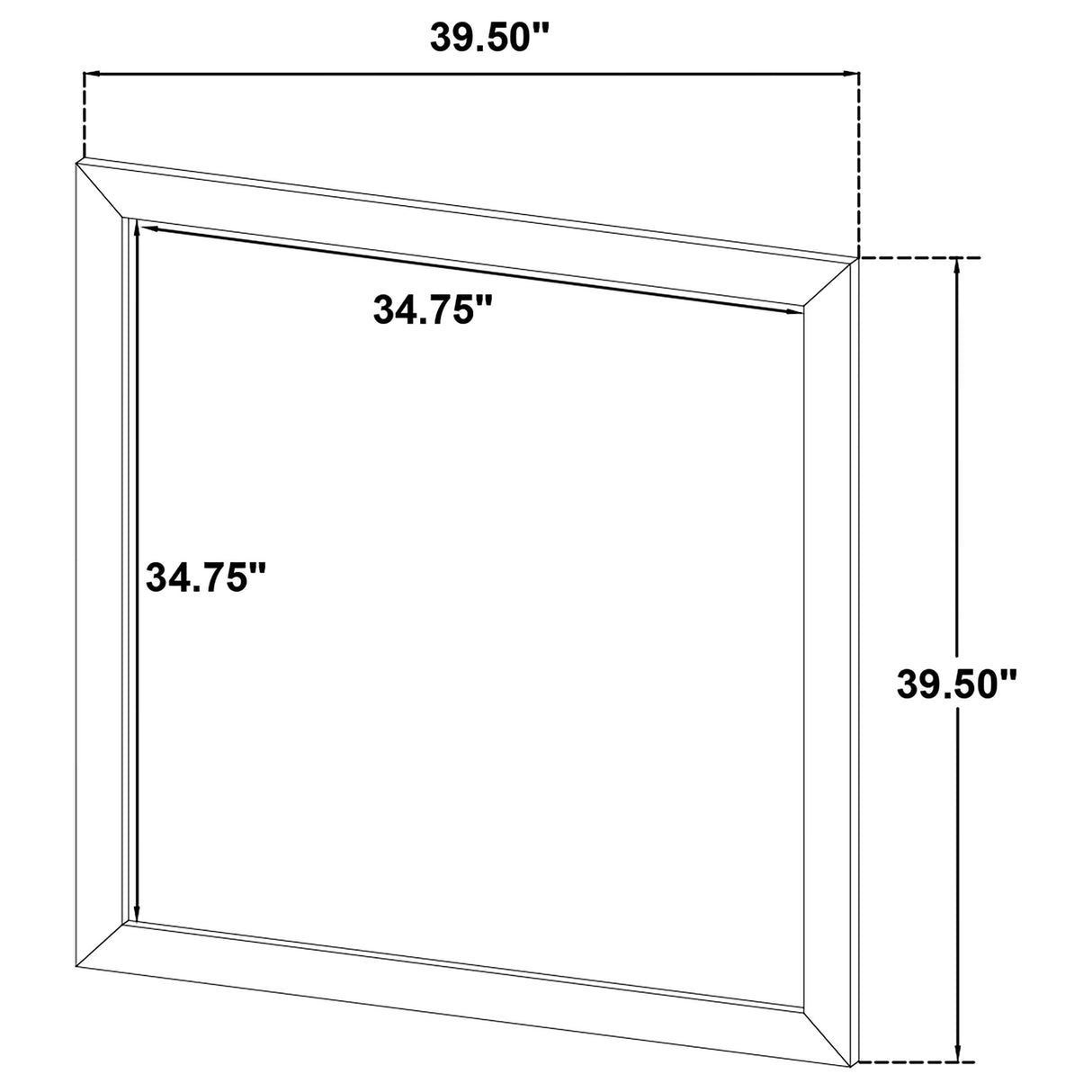  Coaster Furniture Wright 223344 Dresser Mirror - Brown Oak IMAGE 5
