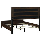  Coaster Furniture Welsley 223441KE 50-inch Upholstered Eastern King Bed - Walnut IMAGE 3