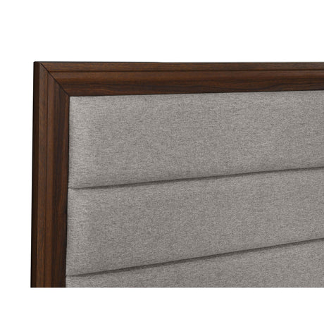  Coaster Furniture Welsley 223441KE 50-inch Upholstered Eastern King Bed - Walnut IMAGE 6