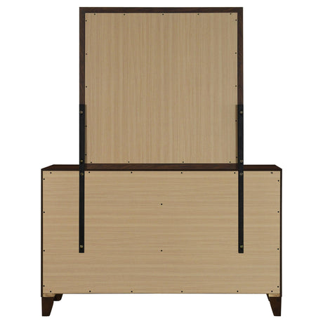 Coaster Furniture Welsley 223443M 6-Drawer Dresser and Mirror - Walnut IMAGE 5
