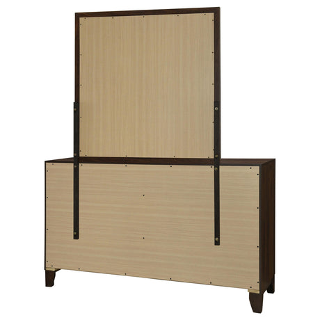  Coaster Furniture Welsley 223443M 6-Drawer Dresser and Mirror - Walnut IMAGE 6